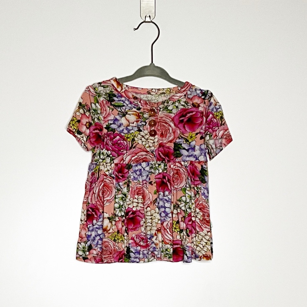 Posh Peanut Floral Kids 2 Piece Set Size 2T